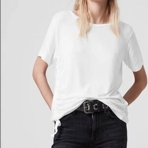 ALLSAINTS RYDER LUX TEE WHITE SZ MEDIUM NWT